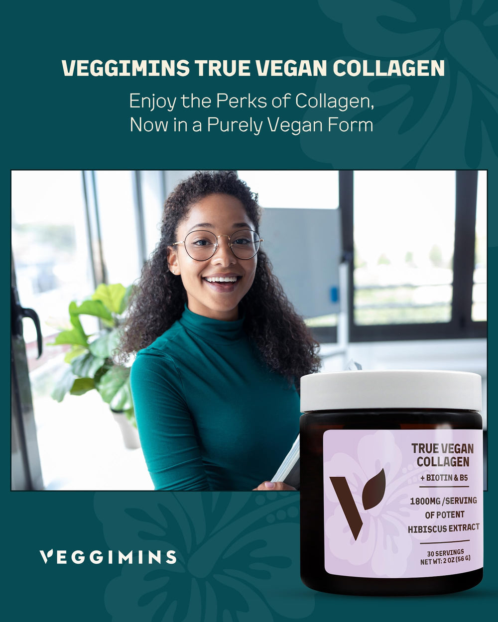 Pouring Veggimins into a beverage for easy daily use