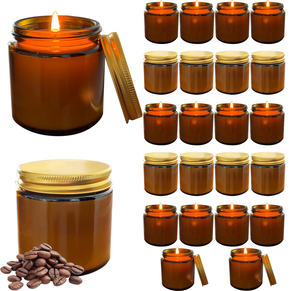Veiuwa coffee mini candle jar front view showcasing cozy ambiance