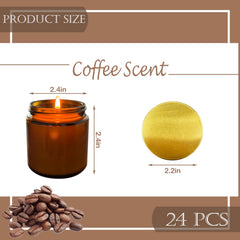 Veiuwa coffee mini candle jar lid off with warm glow