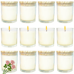 Veiuwa rose-scented mini candles in 6 oz jars for intimate evenings.
