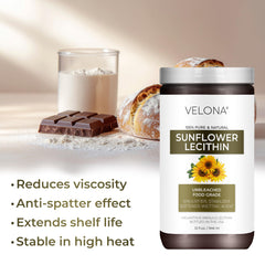 Velona Sunflower Lecithin enhances baked goods texture without altering flavor.