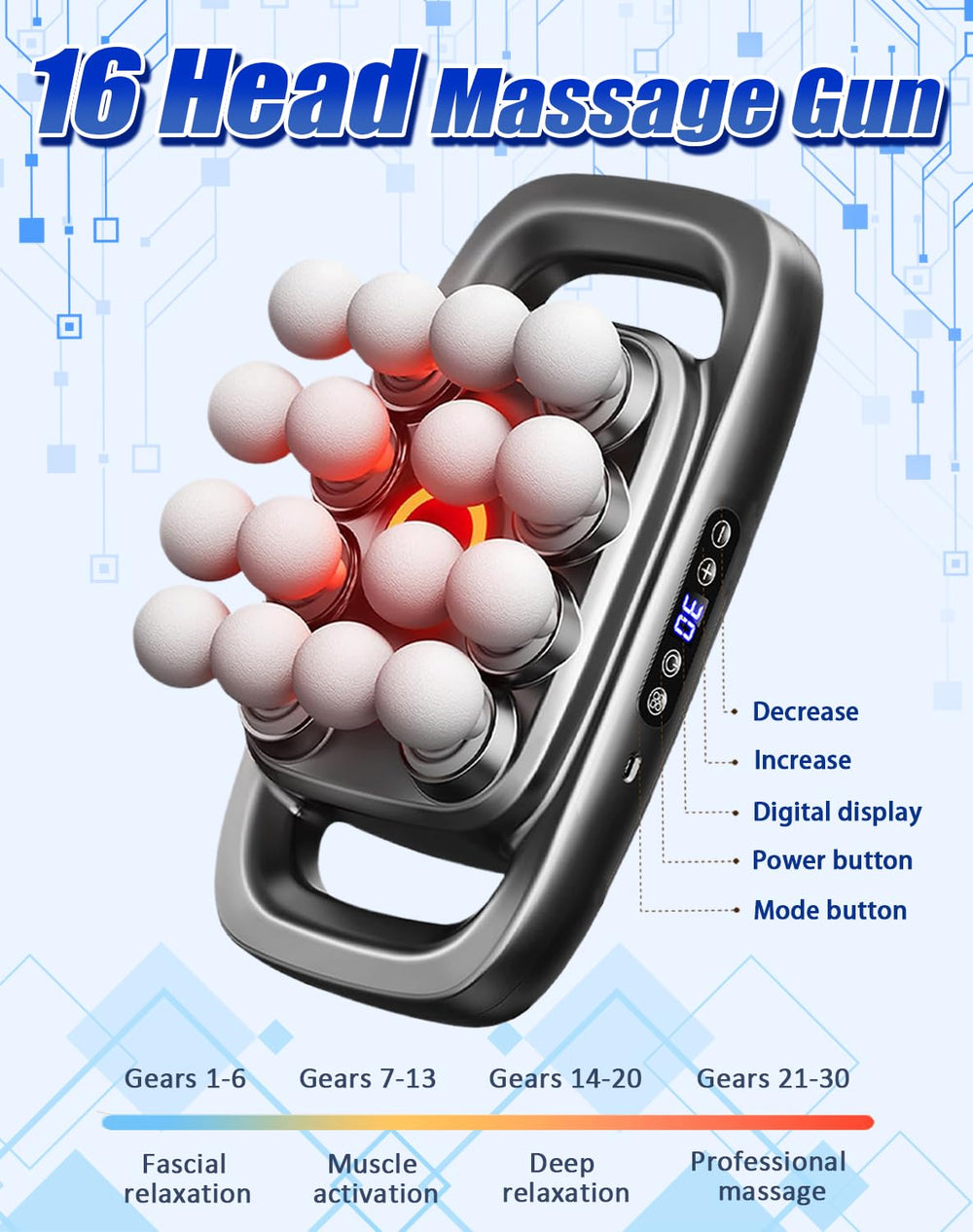 Veloreva Pro extra-large massage area covers multiple muscle groups