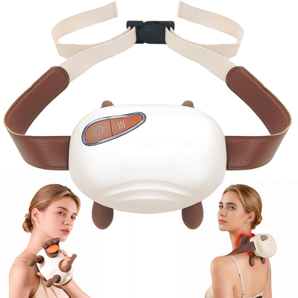 Veniveta neck and shoulder massager with hands in use for targeted relief