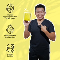 Glass of water with Ventamin Light Up ready to drink.