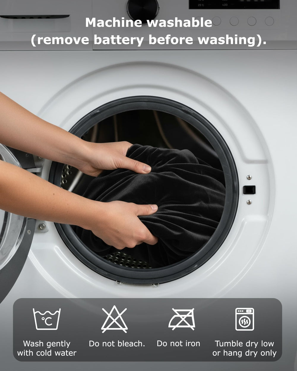 Venustas machine-washable heated shawl for easy cleaning