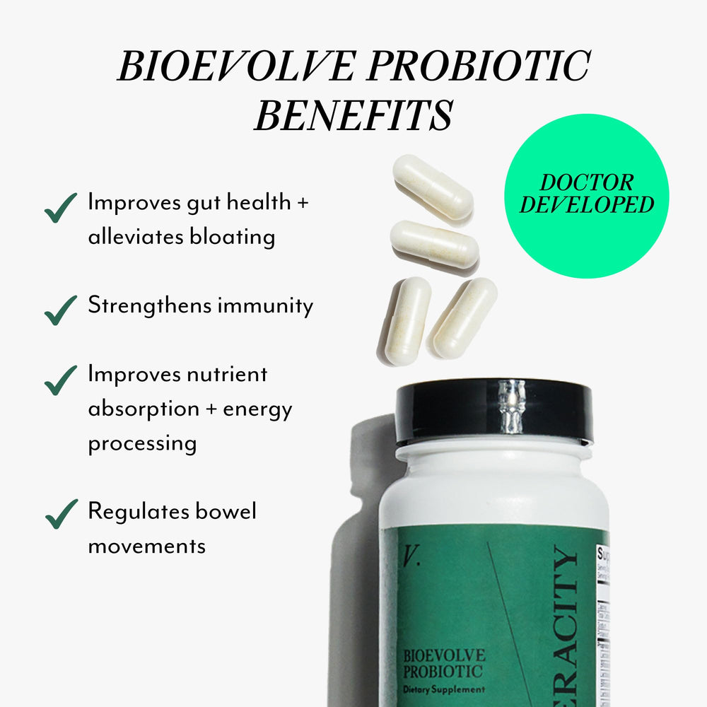 Veracity Metabolic Defense capsules close-up highlighting probiotic tablets.