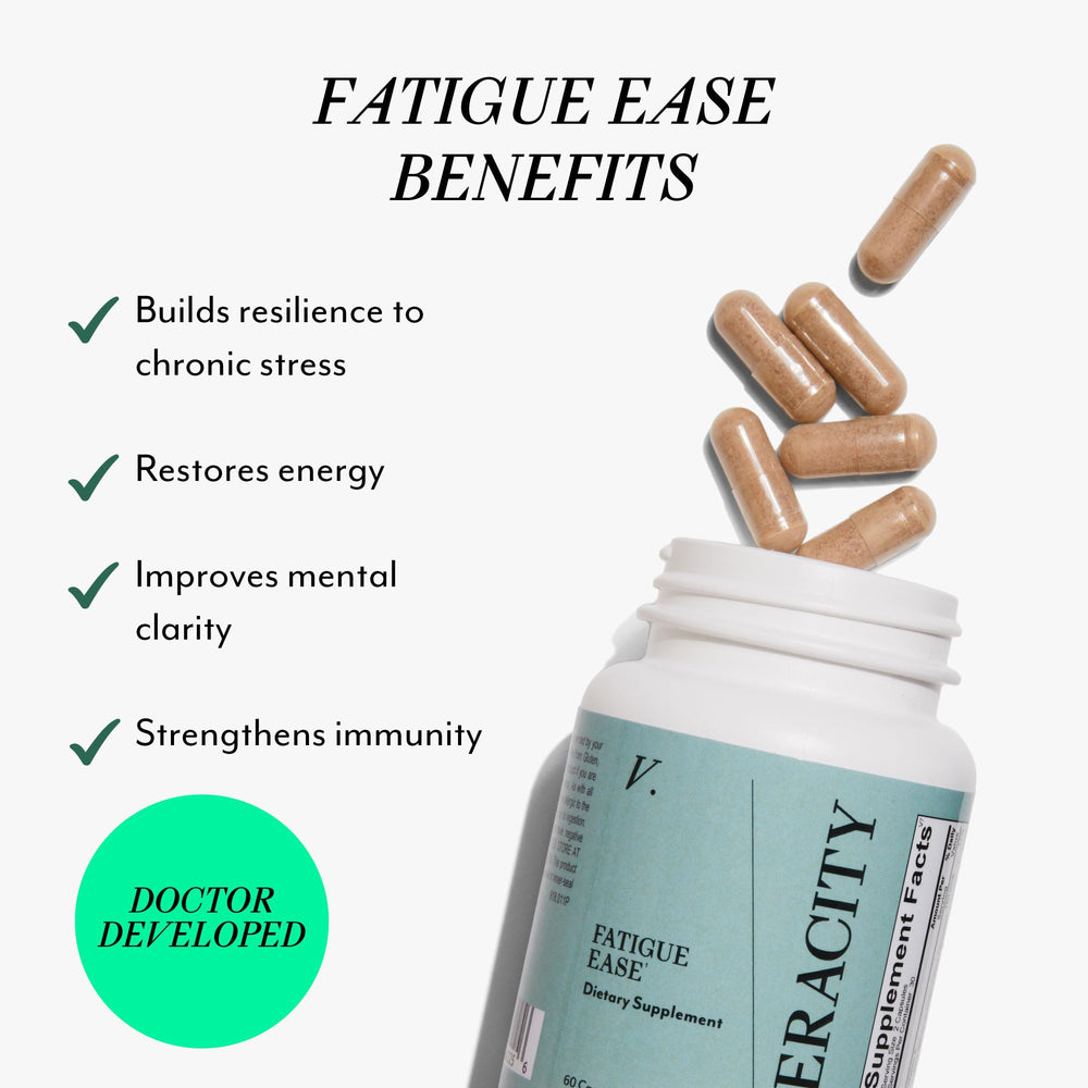VERACITY SELFCARE Fatigue Ease capsules prepared for daily use supporting stress resilience