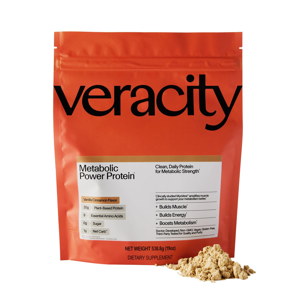 Veracity SelfCare vanilla cinnamon scoop for quick protein serving