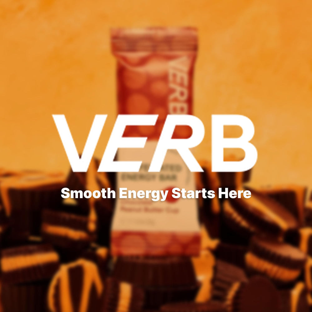 Display of Verb Energy Bar flavors including S'mores and chocolate peanut butter cup.