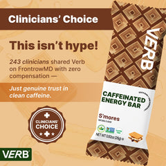 Verb Caffeinated Energy Bars Smores caffeine from green tea for steady focus