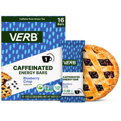 Verb Energy Blueberry Crisp bar pack-16 delivers a quick energy boost.