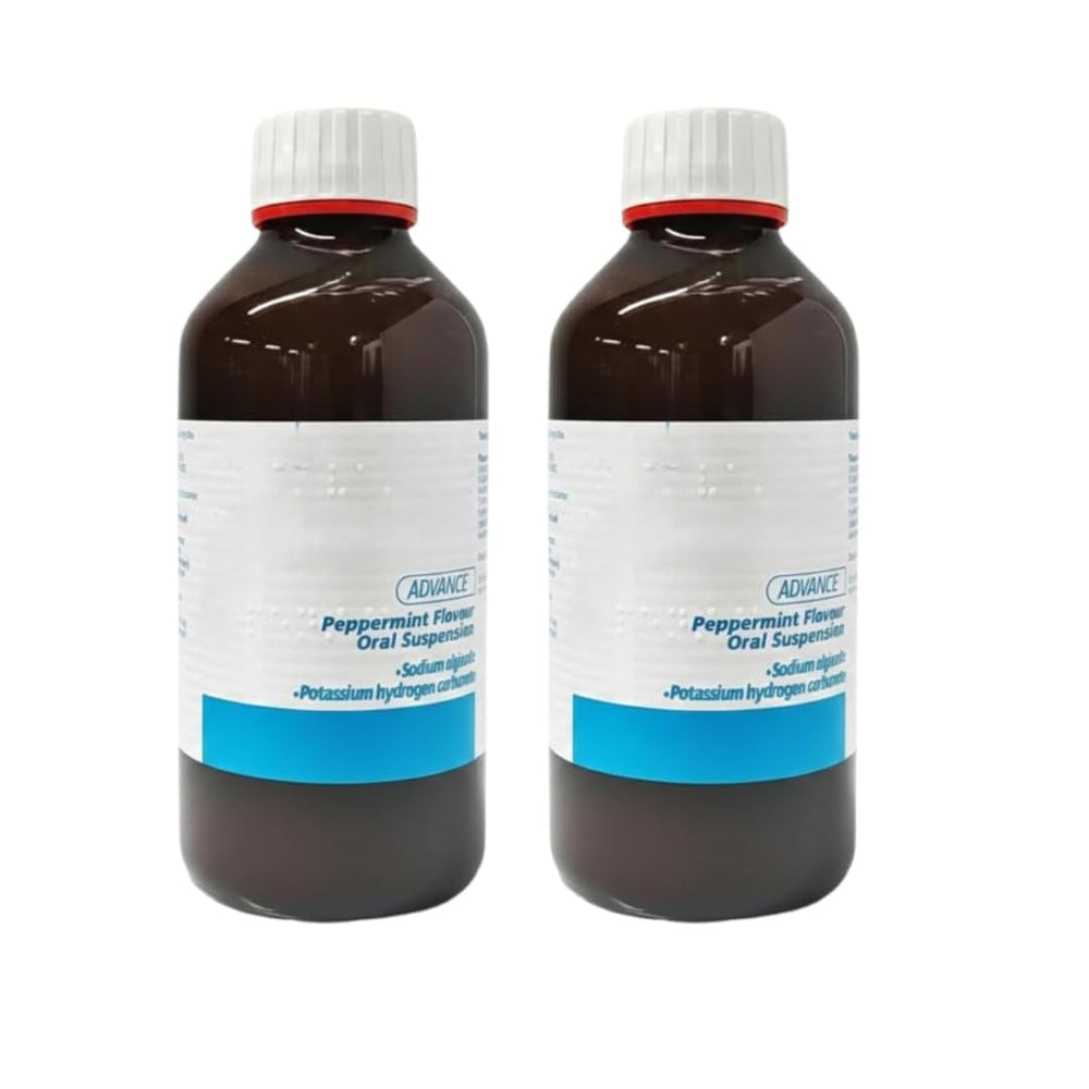 VERBASA CONFEC GAV Advance Peppermint liquid 500ml bottle pour for digestive comfort.