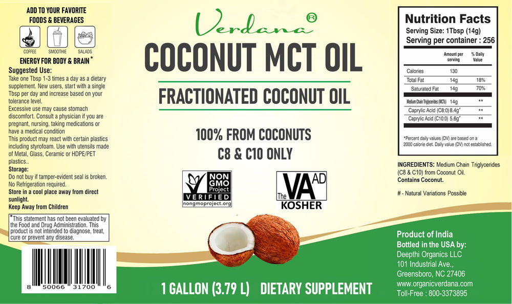 Verdana Coconut MCT Oil paired with keto coffee for smooth energy and absorption