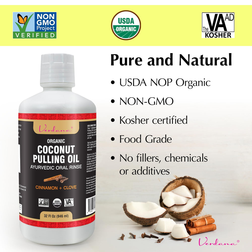 Label highlights USDA organic coconut oil and plant-based ingredients