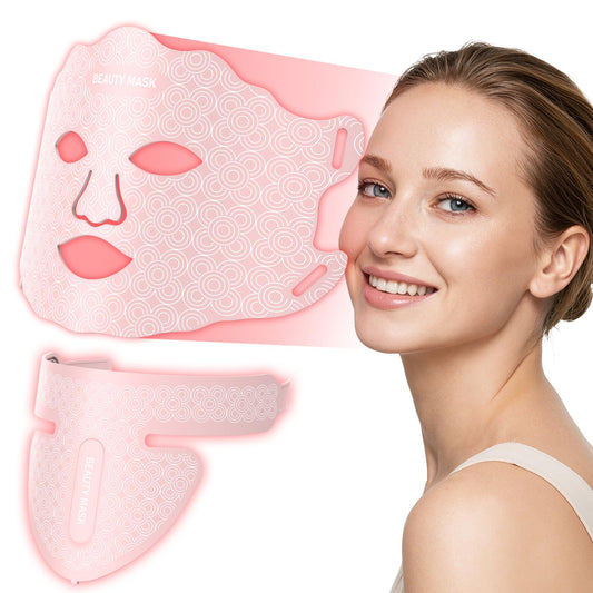 Verfubo red light face mask in use for skin rejuvenation