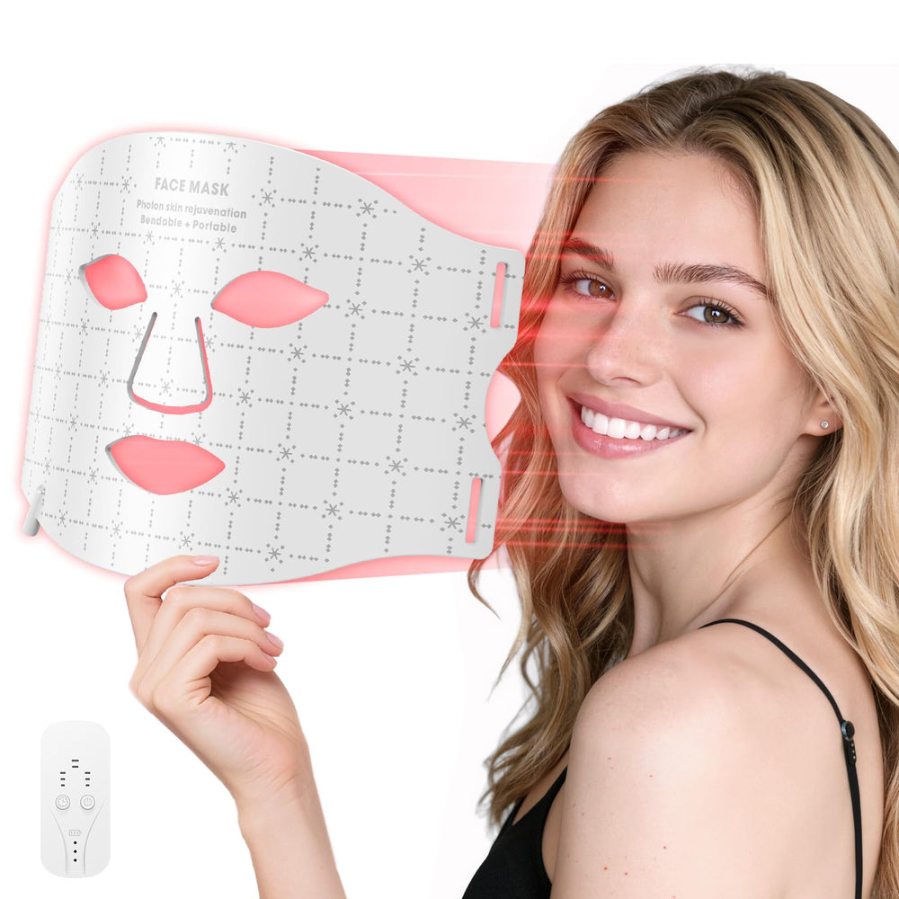 Verfubo red light mask for the face improves tone and glow.