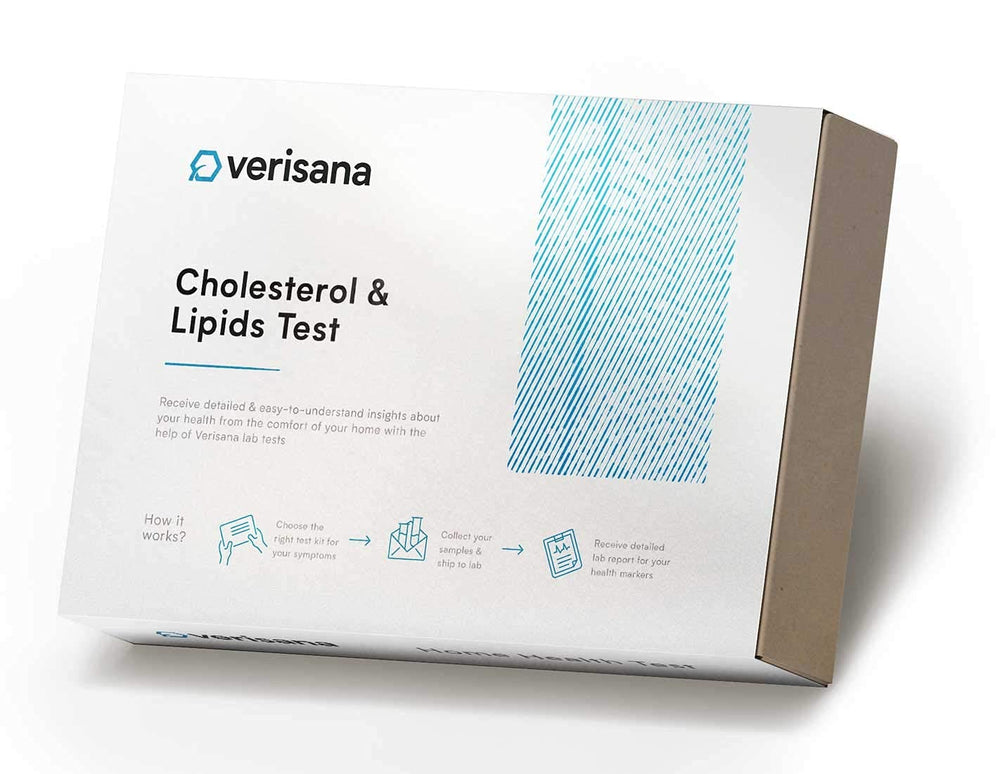 Verisana cholesterol lipids test kit for convenient at-home sampling.