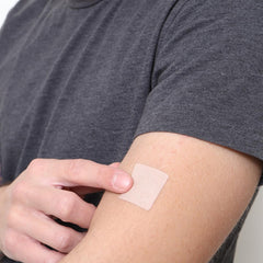 Veru Wellness B12 Patch on arm, discreet daily wearable for steady energy.