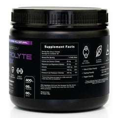 VERUS NUTRITION electrolytes scoop and bottle suggest on-the-go use.