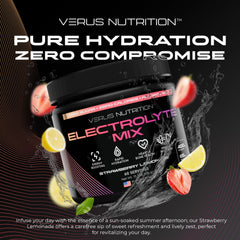 VERUS NUTRITION Miami Vice electrolytes powder tub for flavorful zero calories hydration.