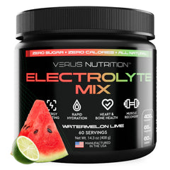 VERUS NUTRITION electrolyte bottle Watermelon Lime for on-the-go hydration.
