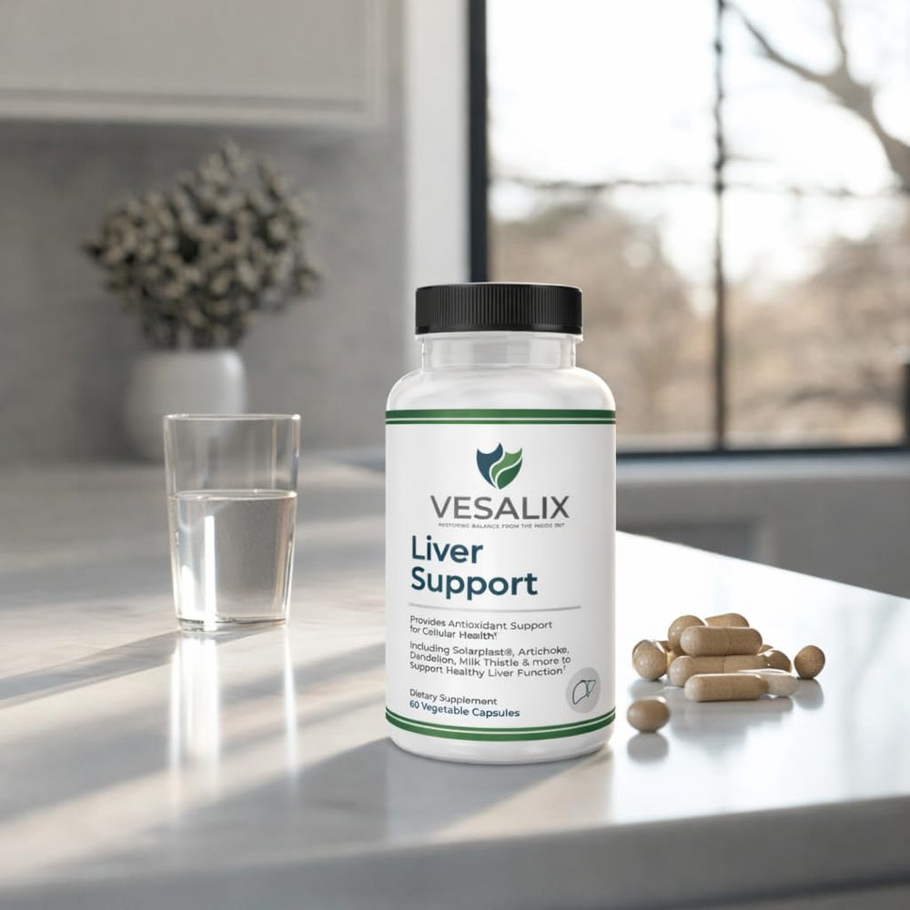 Dandelion ingredient detail in VESALIX Liver Support for detox and digestion.