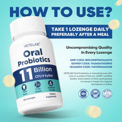 VeteLab product with natural ingredients signaling a holistic approach to oral wellness.