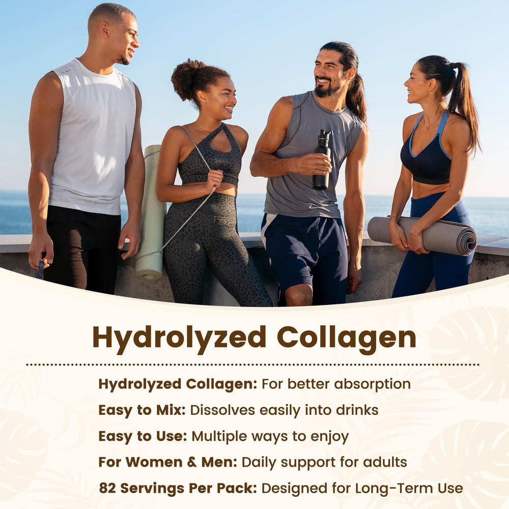VEV collagen powder dissolving in coffee for quick integration into drinks.