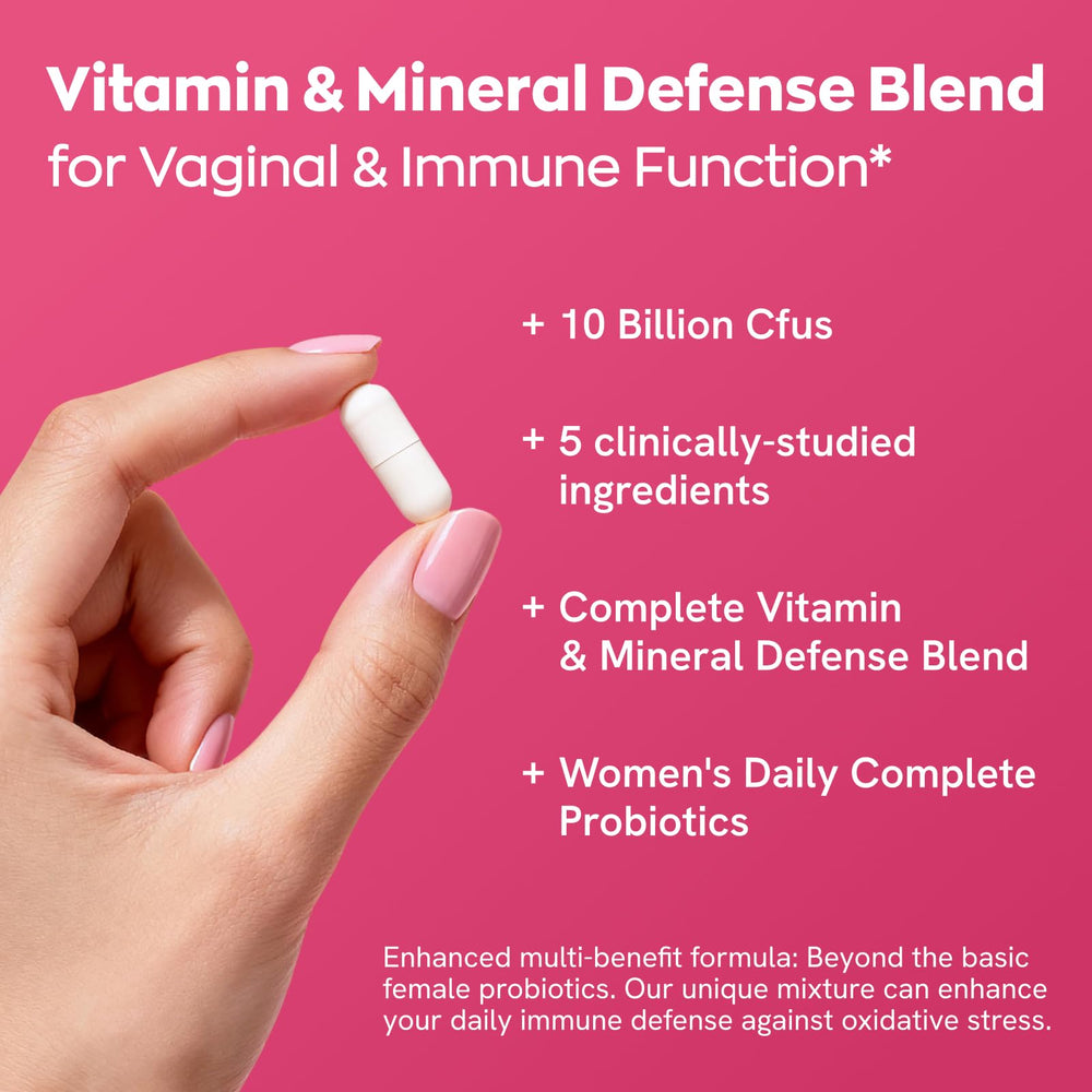 Vevoec Gynable acid-resistant capsules preserving potency for daily use.
