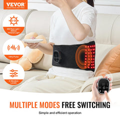 VEVOR dual-wavelength LEDs (660nm/850nm) illuminate for deeper reach.