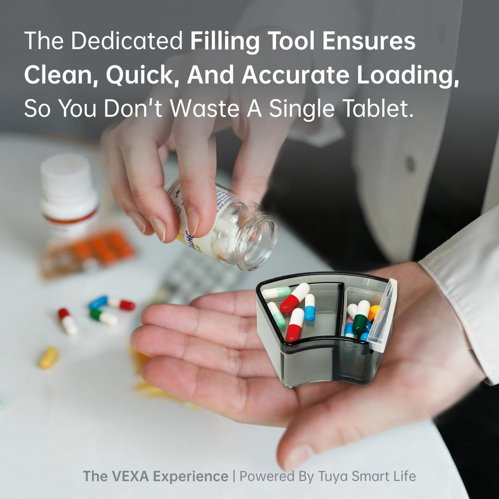 VEXA VitaMate Pro 21 high-contrast buzzer and flashing LED reminders