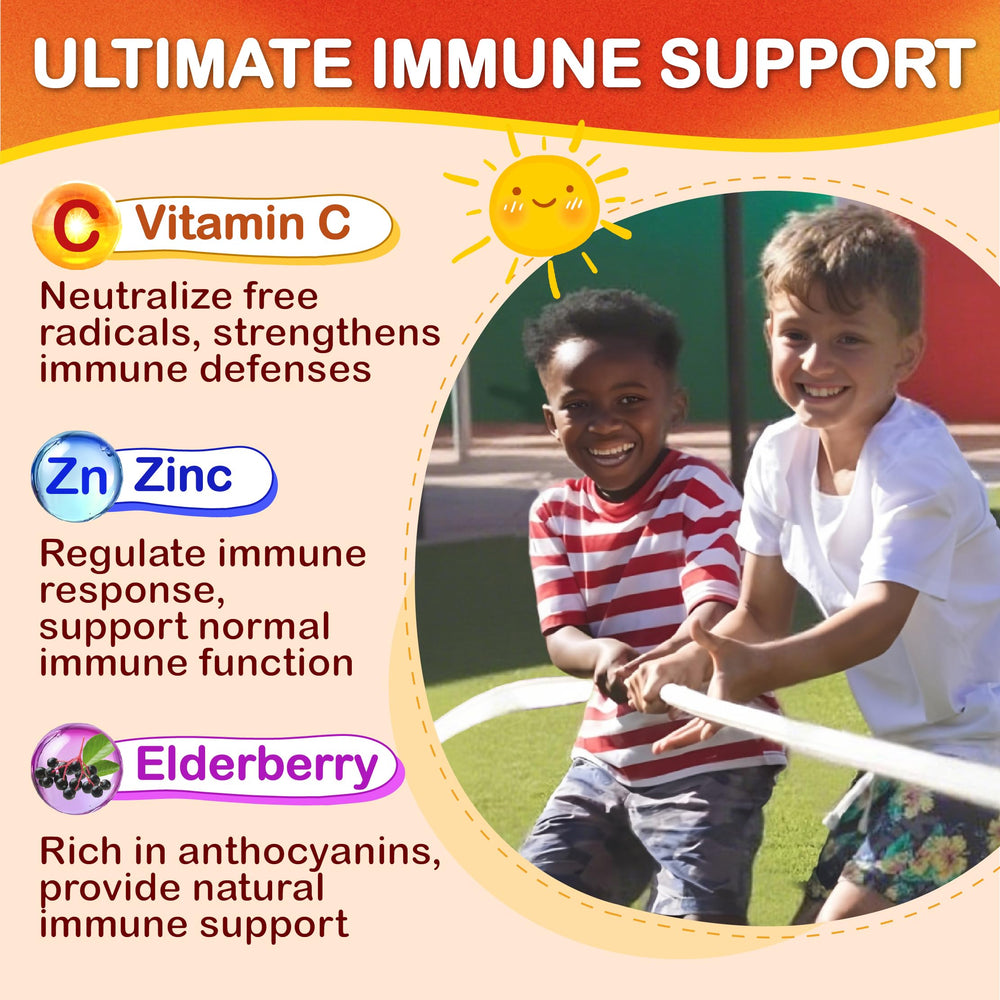 Veyttisy elderberry blend promotes seasonal immune-support in kids.