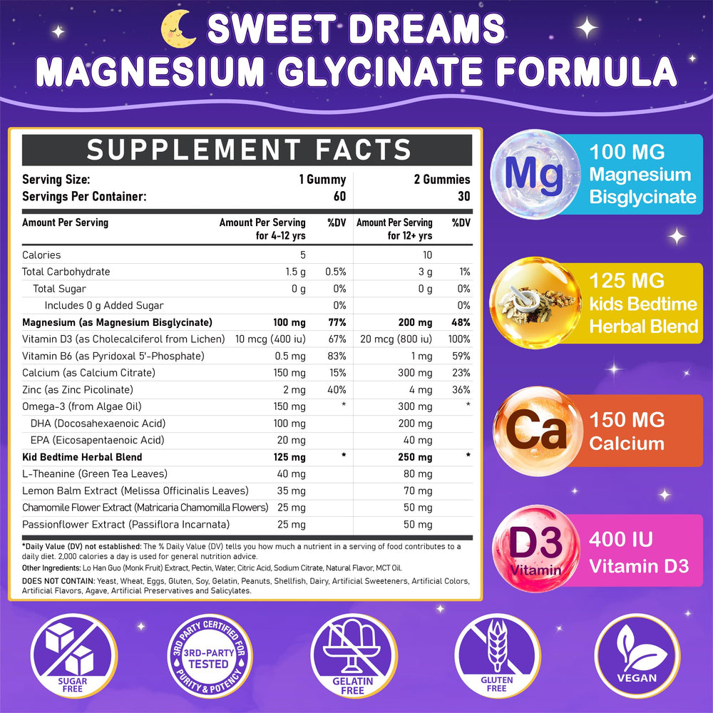Veyttisy gummies label highlighting sugar-free formulation.