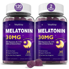 Veyttisy melatonin 30mg gummies bottle promotes restful nights with a tasty, sugar-free formula.