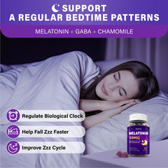 Pour shot of Veyttisy melatonin gummies demonstrating quick-dissolving bedtime support.