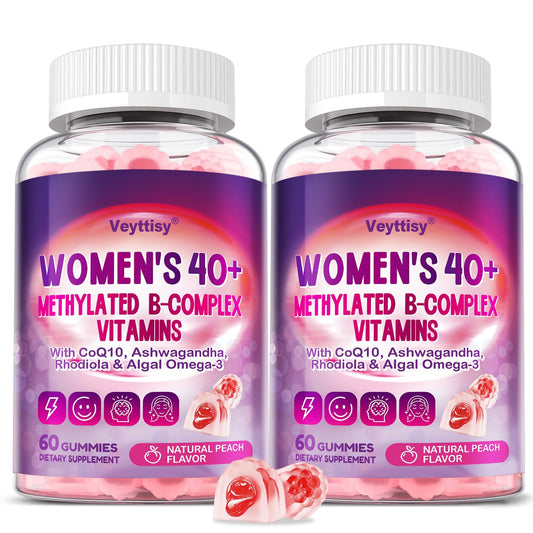 Veyttisy methylated B-complex for women 40+ bottle on counter, signaling daily support