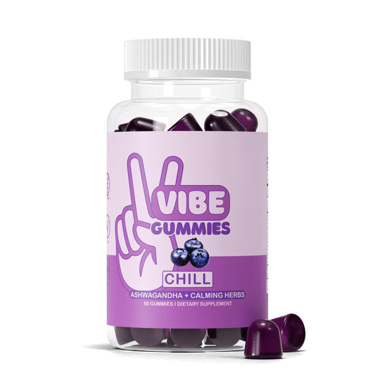Vibe Gummies bottle pour promotes a calm daily routine.