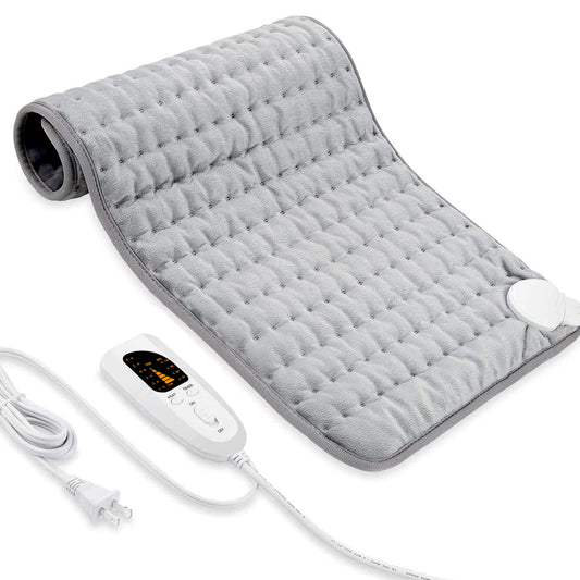 VIBOOS electric heating pad on back and neck for soothing warmth