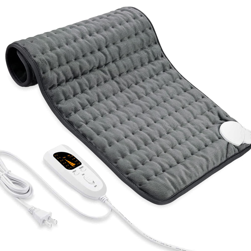 VIBOOS heating pad on back and shoulder for soothing warmth and support