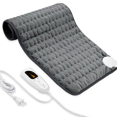 VIBOOS heating pad on back and shoulder for soothing warmth and support