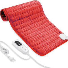 VIBOOS heating pad on the back and shoulder for targeted warmth and comfort