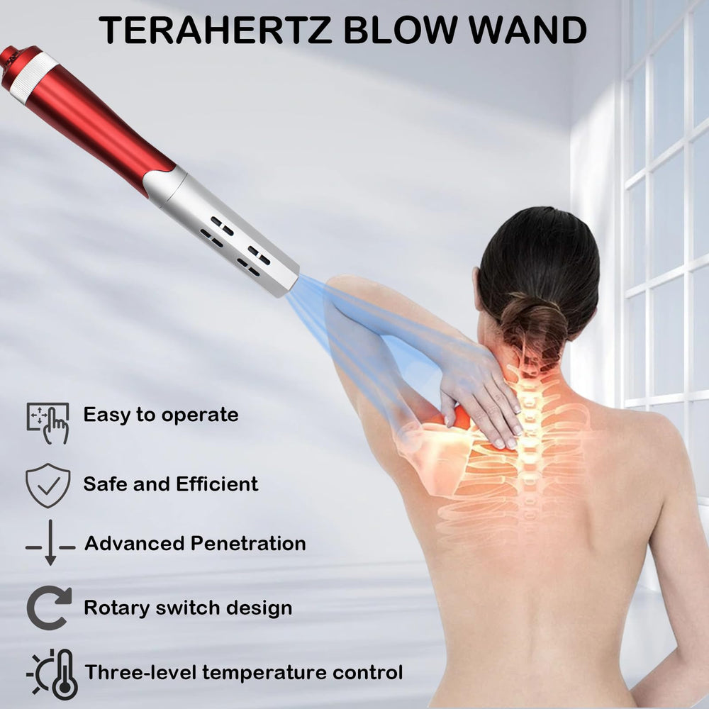 Vibrance Terahertz Wand with heat function for soothing body massage.