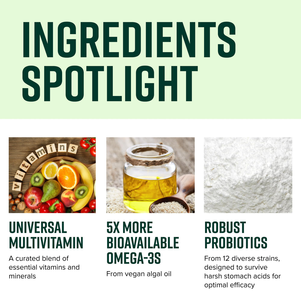 Vibrant Health Trilogy vegan omega-3 from algal oil supports heart and brain wellness.