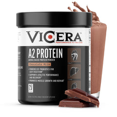 Vicera A2 Protein Powder chocolate milk pour ready to sip