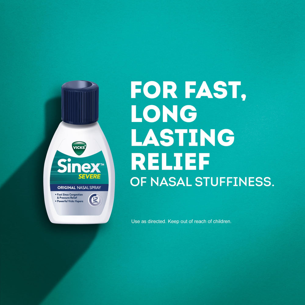 Vicks Sinex Severe nozzle close-up for precise dosing