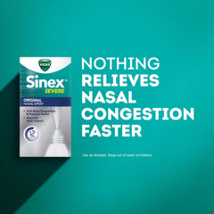 Vicks Sinex Severe box and insert illustrating usage instructions