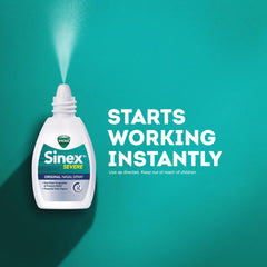Vicks Sinex Severe nozzle close-up highlighting spray delivery