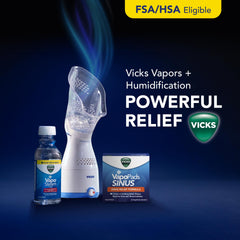 VapoPads inserted in a steam inhaler providing easier breathing.