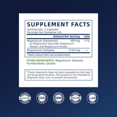 Dosage instructions showing two capsules per day.