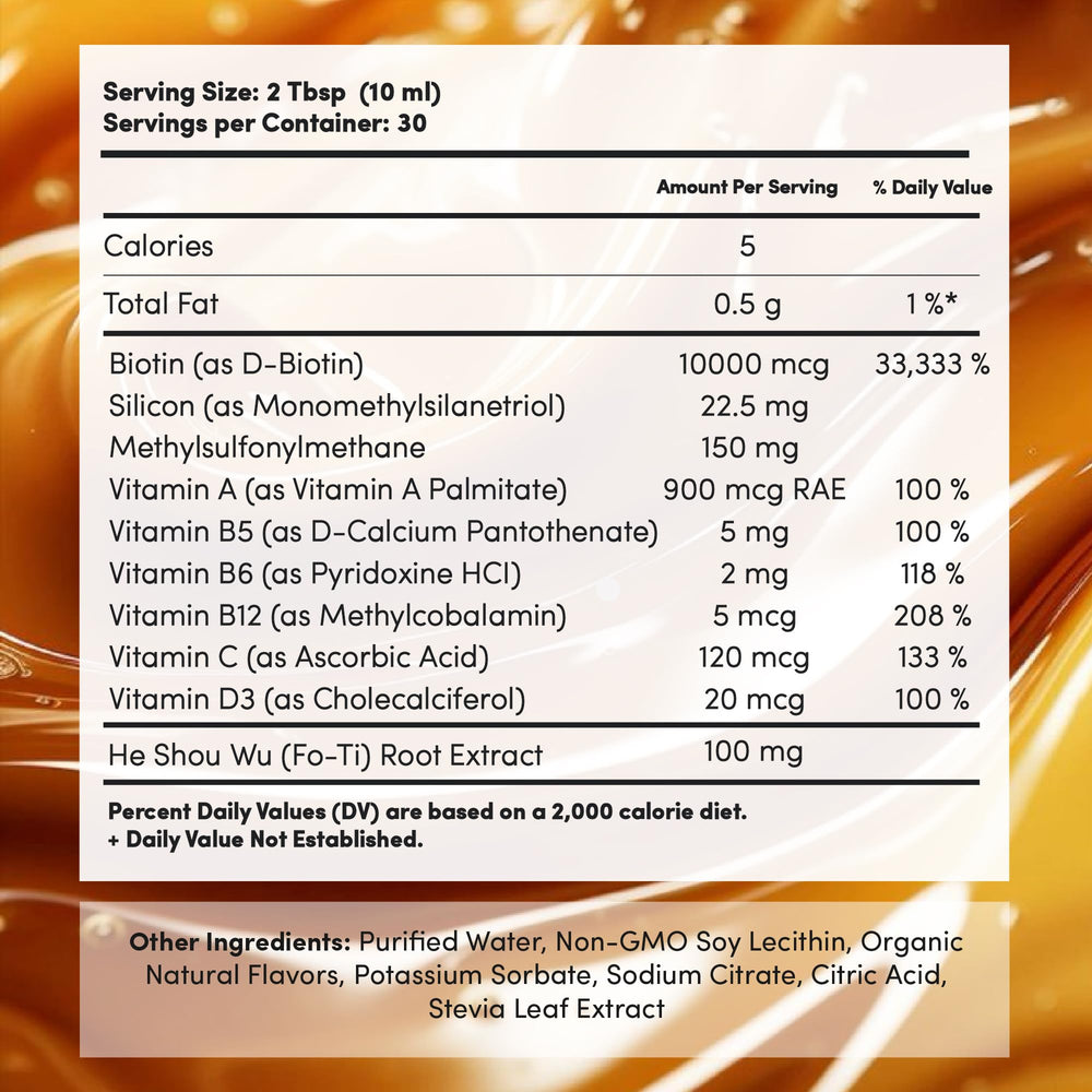 Vida Lifescience Aurora bottle pour demonstrates liposomal biotin absorption